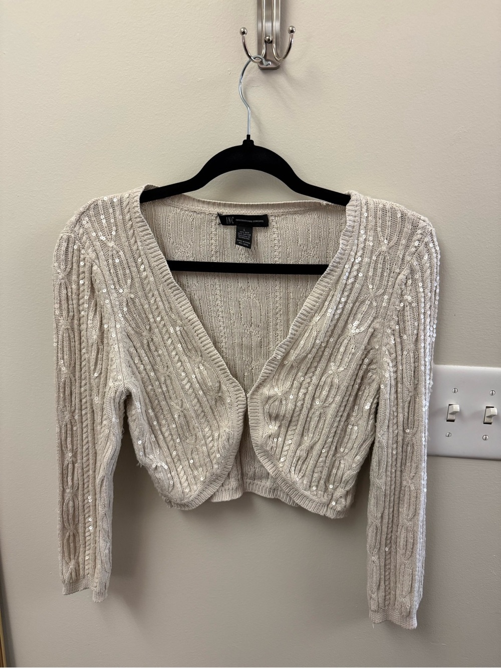 silk and cotton bolero sweater